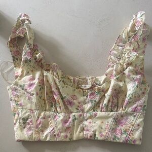 House of CB Floral Ruffle Women Top